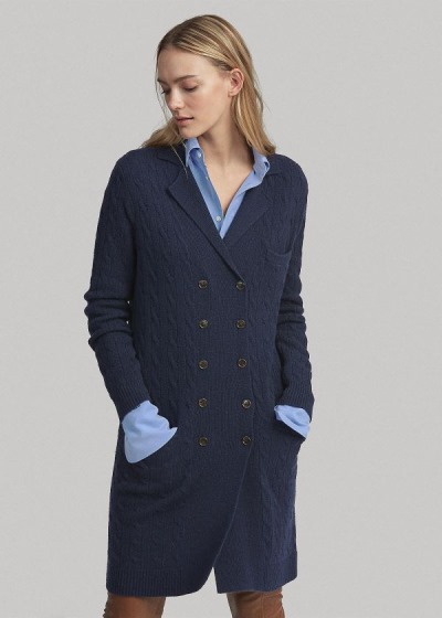 Cárdigan Polo Ralph Lauren Mujer Azul Marino - Cable-Knit Cashmere - ZKIGX5278